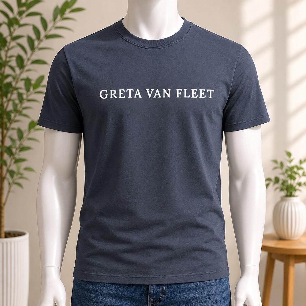 NWOT Greta Van Fleet Band T-Shirt‎ Mens Large Black Photo Booth Graphic Rock Tee